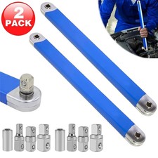 2Pack 3/8" Impact Offset Extension Wrench Set-Tight Reach Spanner with Adapters
