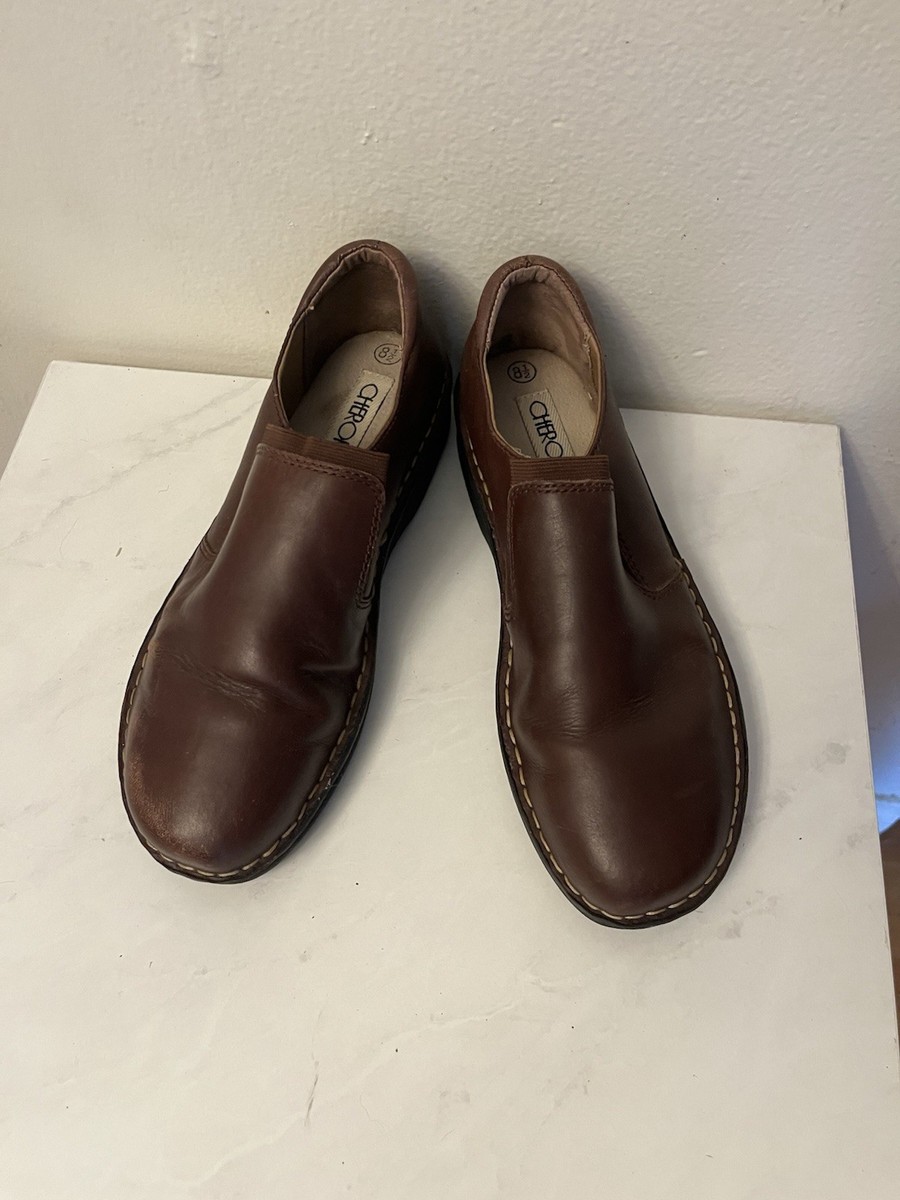 Y2K 90s Cherokee Brown Leather Slip-On Loafers Shoes Women  display picture 2
