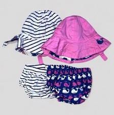 Pottery Barn Kids Baby Hat Swim Diaper Cover Sets Bundle of 4, Size 3-6 Months