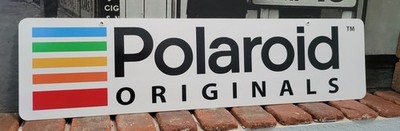 Polaroid aluminum display sign 6'' x 24''