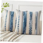  Boho Throw Pillow Covers Set of 2 18x18 Inch Sky 18" x 18" (Pack of 2) Blue