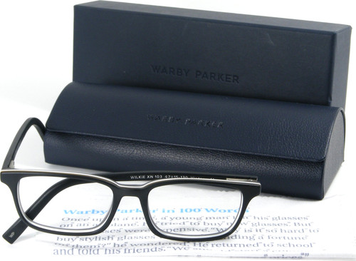 WARBY PARKER Wilkie XN 103 Black Matte Eyeglasses Frame 47-15-130 NEW (NO LENS)