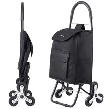 New/Stair Climber Trolley Dolly, 36L Folding Shopping Cart, Grocery Cart Trolley