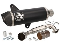 Auspuff -ARROW- Urban Dark Aluminium / Carbon- Vespa Gts Super Hpe 300 (Euro 5,
