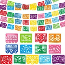 216FT Cinco De Mayo Decorations, 12 Pack Mexican Party Banner, 3 Styles Color...