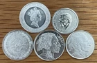 LOT OF 5 - 1/10 OUNCE .999 FINE SILVER ROUNDS
