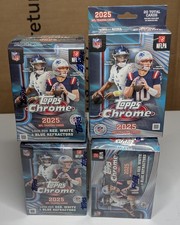 2025 Topps Chrome NFL - 3 Value Blaster Box & 1 Hanger BRAND NEW SEALED