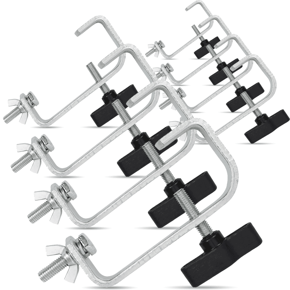 50mm Steel Truss Clamp Heavy Duty 20kg Hook Bracket Lighting Gantry Truss 8pc