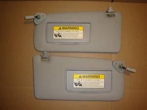 ACURA TSX SUN VISORS PAIR GRAY OEM NICE 04 05 06 07 08