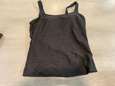 black textured GOTTEX BLUE swimsuit top tankini size US 8