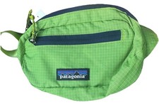 Patagonia Ultralight Black Hole Mini Hip Pack Lime Green Blue Zipper Fanny Bag