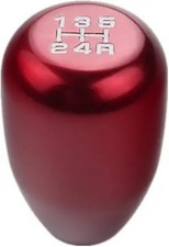 5 Speed Manual Shift Knob M10x1.25 Screw On Aluminum Redcolor Red