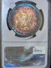 1883-O Morgan Silver Dollar NGC MS63 Rainbow Reverse Toned Coin US $1 BU UNC PQ