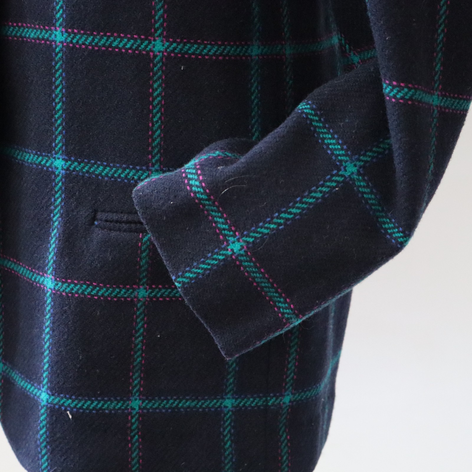 Vtg Miss Pendleton Wool Jacket Blazer Blue, Turqu… - image 10