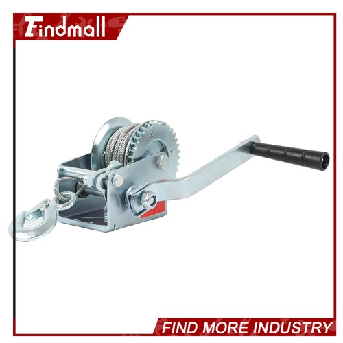 Findmall 600 LBS 26 FT Steel Cable Hand Winch Crank Gear Winch ATV Boat Trailer - Picture 3 of 12