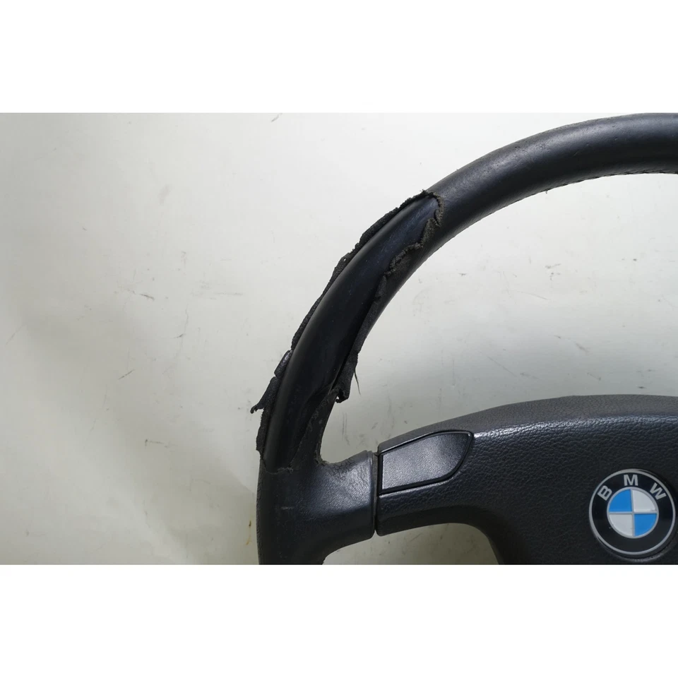 Volante deportivo de cuero de fábrica BMW E24 633CSi 1983-1984 dañado 380 mm OEM Foto 4 de 4