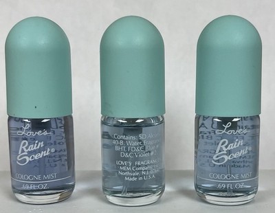 3 Bottles Love s by MEM  Rain Scent Cologne  Mist  0.69 fl oz 90s