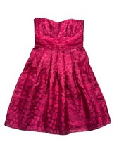 Pink Strapless Polka Dot Party Dress By Jump Apparel Women’s Size 9/10 #7845