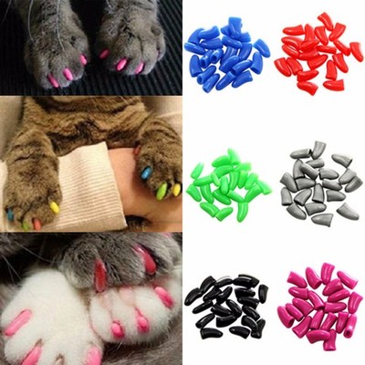  140 Pcs/7 Kätzchenkrallenkappen Katzenklauenabdeckungen Katzenzubehör