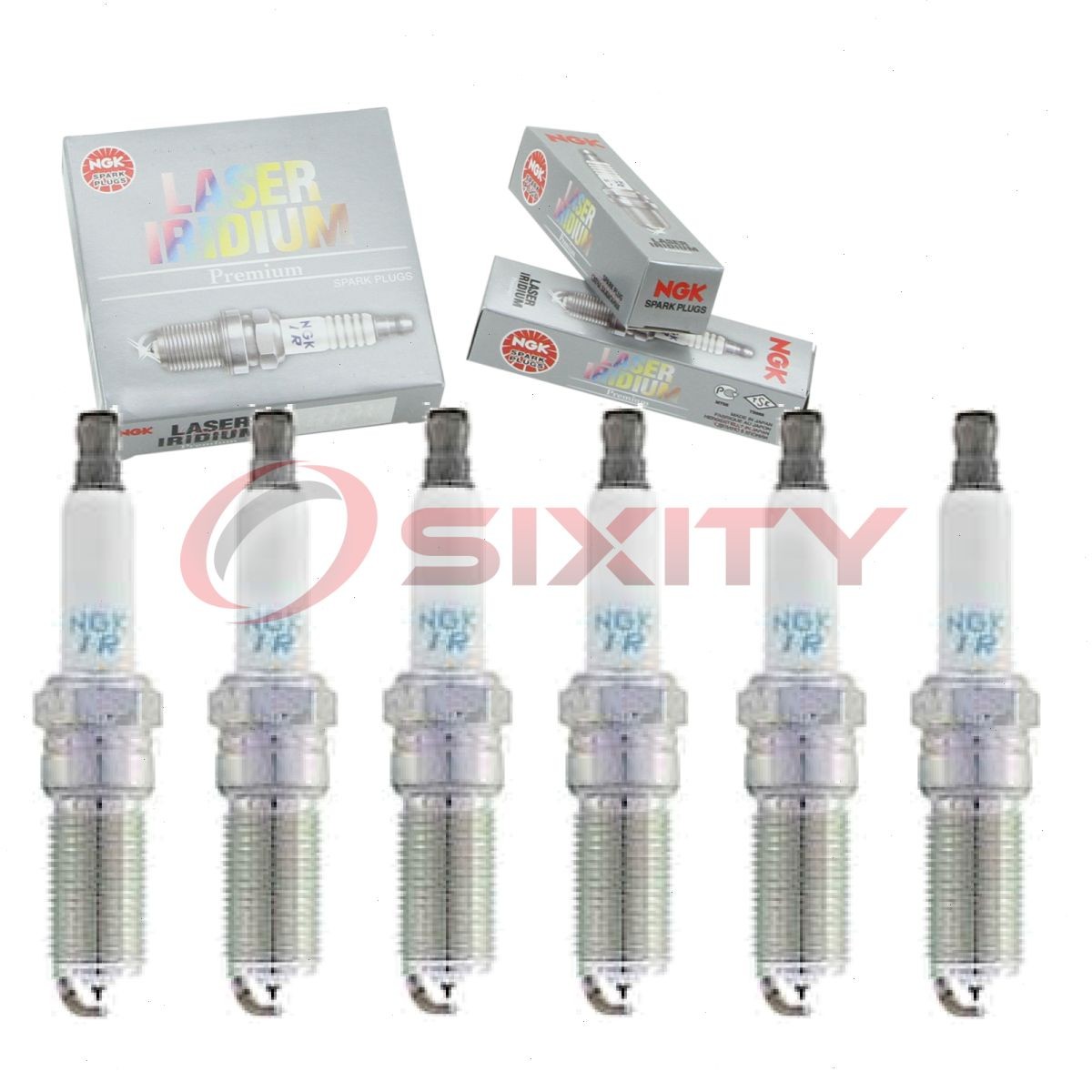 6 pc NGK Laser Iridium Spark Plugs for 2016-2019 Cadillac ATS 3.6L V6 rw