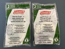 4 GENUINE COLEMAN INSTA CLIP #95 LANTERN MANTLES 2-2 PACKS FACTORY SEALED