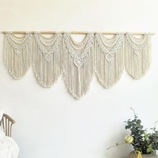 Extral Large macrame wall hanging, 71'' W x 32'' L boho wall art tapestry wal...