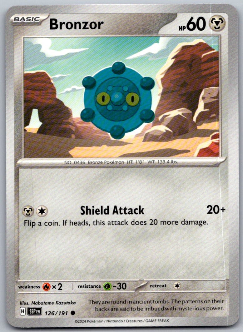 Bronzor 126/191 Common Surging Sparks Pokemon Near Mint