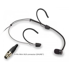 Soundsation VISAGE-C01D BK Microfono ad Archetto Cardioide, mini-XLR 4-Pin, Nero