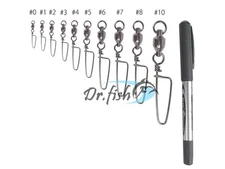 20pcs Ball Bearing Swivels Snaps Coastlock Saltwater Fishing Terminal Tackles