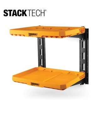ToughBuilt StackTech 2-Shelf System, Wall Mounted Tool Storage Organizer Shelves