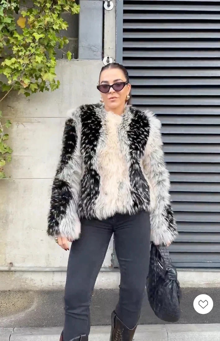 ZARA Viral SHORT FAUX FUR COAT ZW COLLECTION SIZE Medium REF 4360/258/330 thumbnail 13