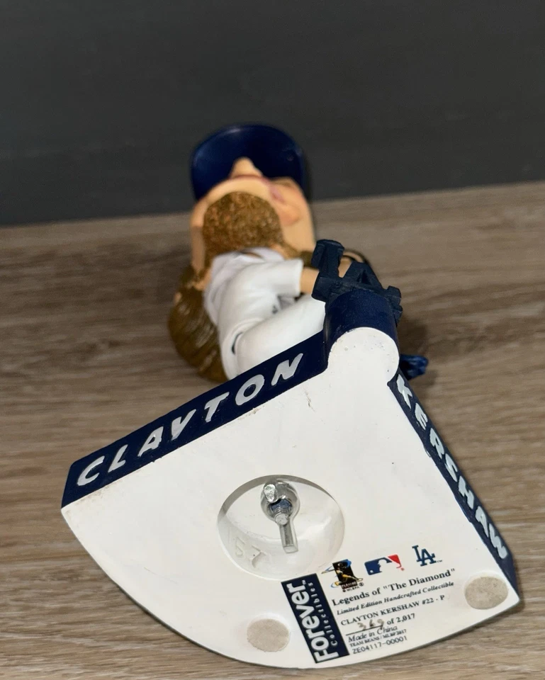 9" Legends Of Diamond CLAYTON KERSHAW Caricatura Bobblehead #369/2.017 Dodgers Foto 3 de 4