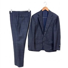 BlueGrigio Ermenegildo Zegna Wool Suit Set Navy Check 48-4Drop China