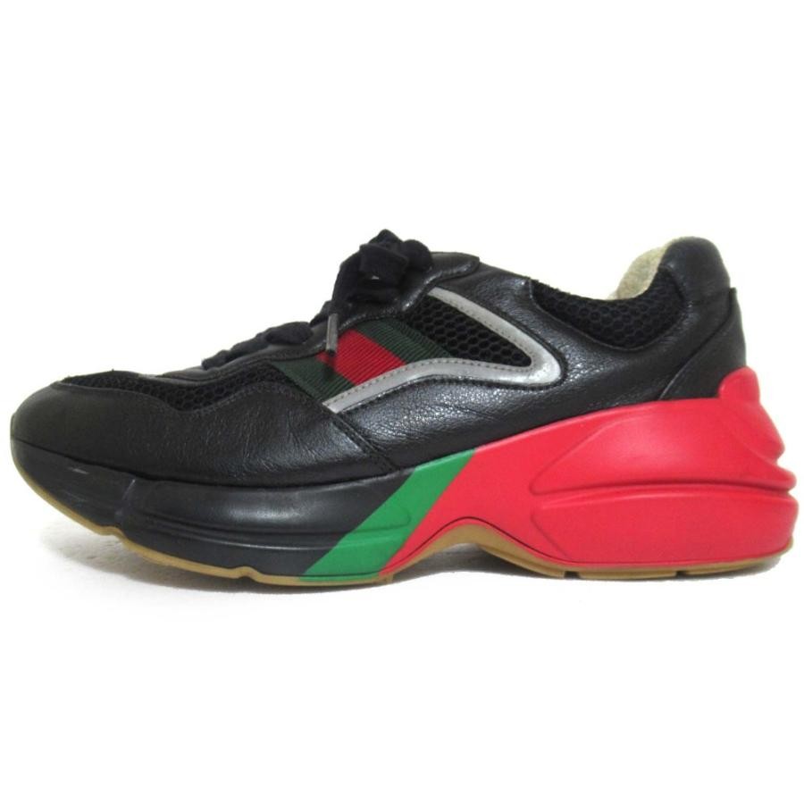 GUCCI Shelly Line Black Leather Low-Cut Sneakers for Women EU 38 0106203K Authentic