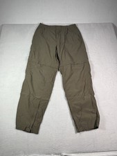 EXOFFICIO Men  s Large 36-38 Lt Khaki Convertible Nylon Pants With Insect Shield