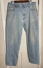 Carhartt B17STW Relaxed Fit Tapered Leg Jeans Mens 38x31 Light Wash Stonewash