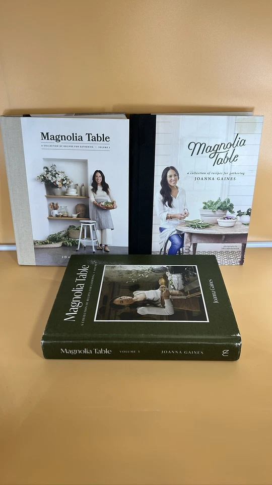 Magnolia Table Cookbook Collection Joanna Gaines Vol 1 2 3 Recipes Hardcover Foto 2 de 4