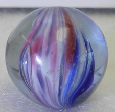 20441m Small .56 In Vintage German Handmade Shrunken Onionskin Marble