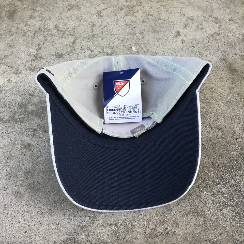 NUEVO CON ETIQUETAS LA Los Angeles Galaxy Gorra con tirantes Adidas MLS 2014 Gris Verde Mujer Foto 4 de 4