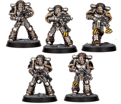 5x LEGION MKII TACTICAL SQUAD (no upgrades) Horus Heresy Saturnine