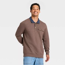 Men's Comfort Wear Quilted 1/4 Snap Pullover - Goodfellow  Co