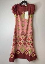 Mestiza New York Midi Dress Perla Flamingo Flourish NWT $375 MSRP SZ 8 Designer