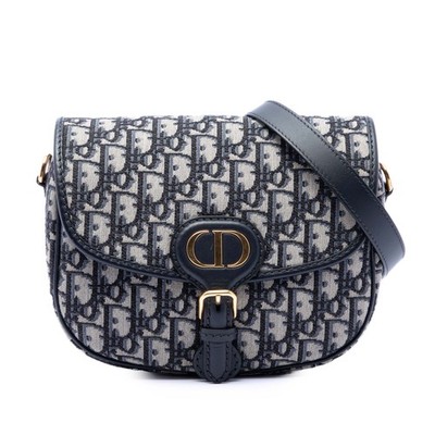 Dior Medium Oblique Canvas Bobby Crossbody Pre-Loved Umhängetasche Marine