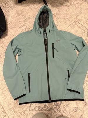 SALTY CREW Men's HEADWIND PACKABLE Shell Jacket - Dark Aqua - Medium - NWT