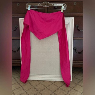 Le Lis Collection Bright pink strapless back tie scarf top S NWOT
