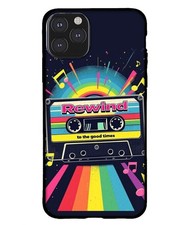 Vintage Cassette Phone Case Rewind Music 80s 90s Shockproof Protective Cover