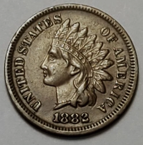 #2 About Uncirculated++ Nicer Low Mintage 1882 Indian Head Cent