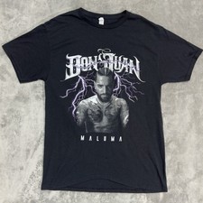 Camisa Maluma Don Juan Para Hombres Mediana Negra Gira Mundial Concierto Camiseta 100% Algodón Música