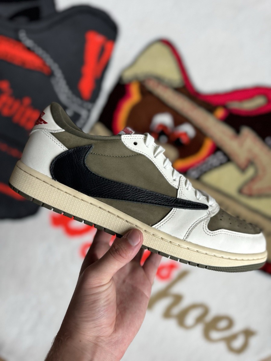 Travis Scott x Air Jordan 1 Retro OG SP Low Reverse Olive - Size
