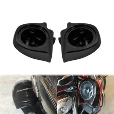 Black 6.5" Lower Vented Fairing Speaker Pods Boxes For Harley 1993-2013 Touring
